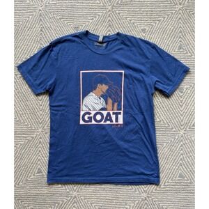 Breaking T Jacob DeGrom GOAT New York Mets T-Shirt - Blue - Medium‎